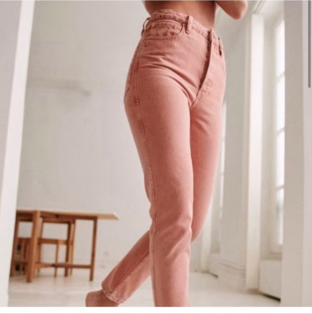 Sezane Pink High-Waisted Pants